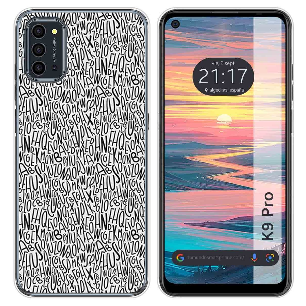 Funda Silicona para Oukitel K9 Pro diseño Letras Dibujos