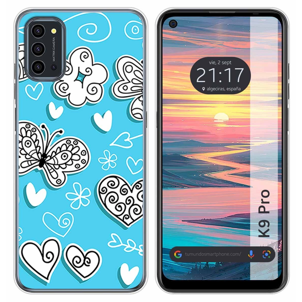 Funda Silicona para Oukitel K9 Pro diseño Mariposas Dibujos