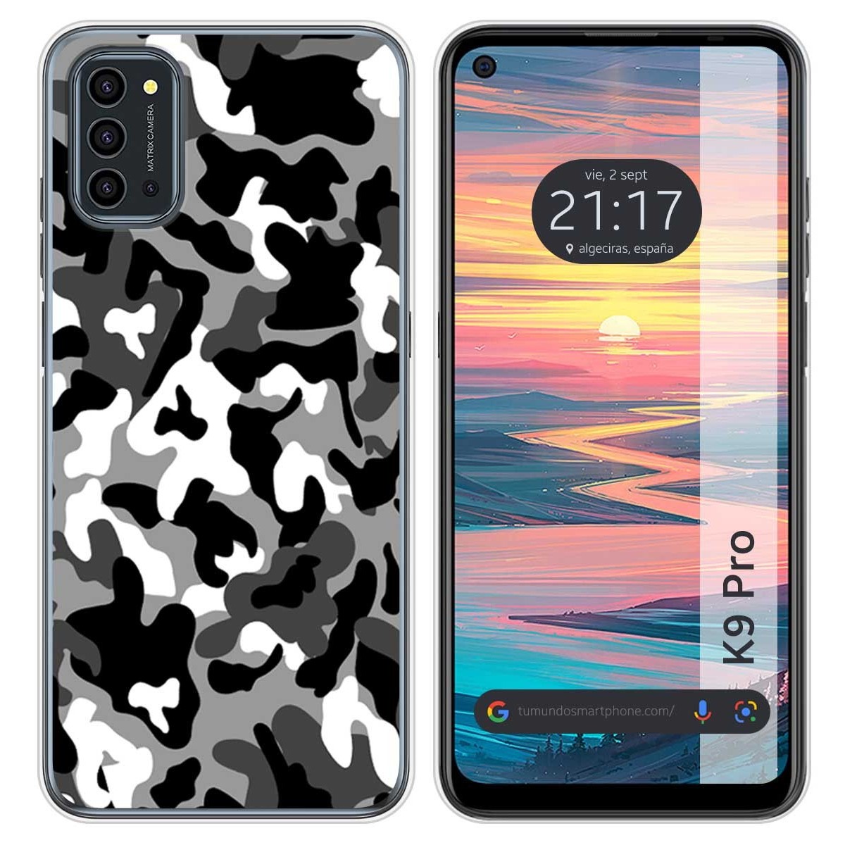 Funda Silicona para Oukitel K9 Pro diseño Snow Camuflaje Dibujos