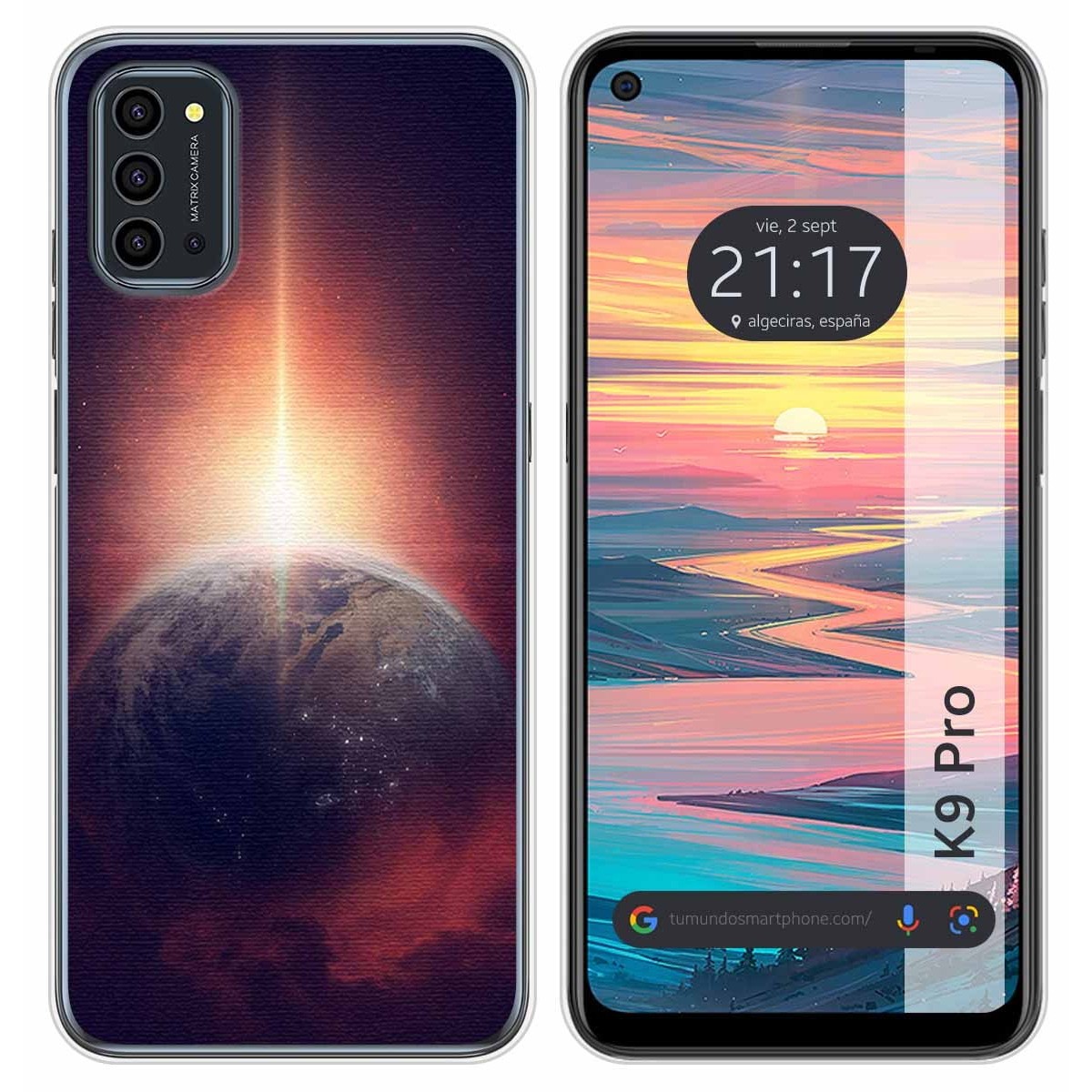 Funda Silicona para Oukitel K9 Pro diseño Tierra Dibujos