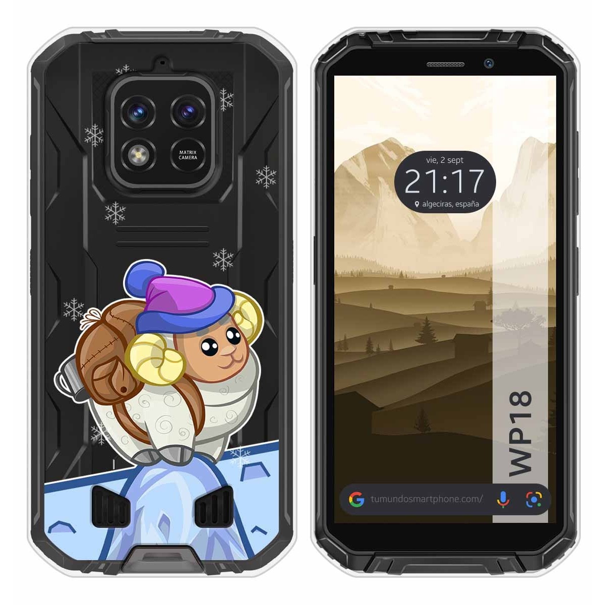 Funda Silicona Transparente para Oukitel WP18 (2022) diseño Cabra Dibujos