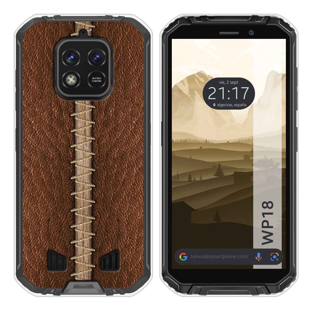 Funda Silicona para Oukitel WP18 (2022) diseño Cuero 01 Dibujos