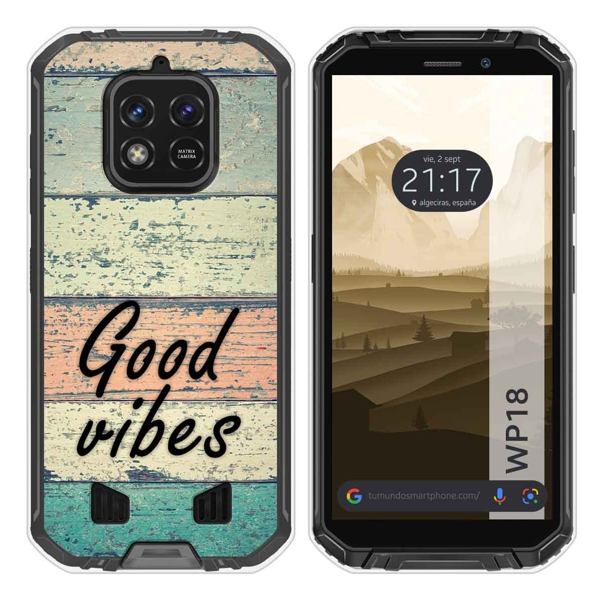 Funda Silicona para Oukitel WP18 (2022) diseño Madera 01 Dibujos