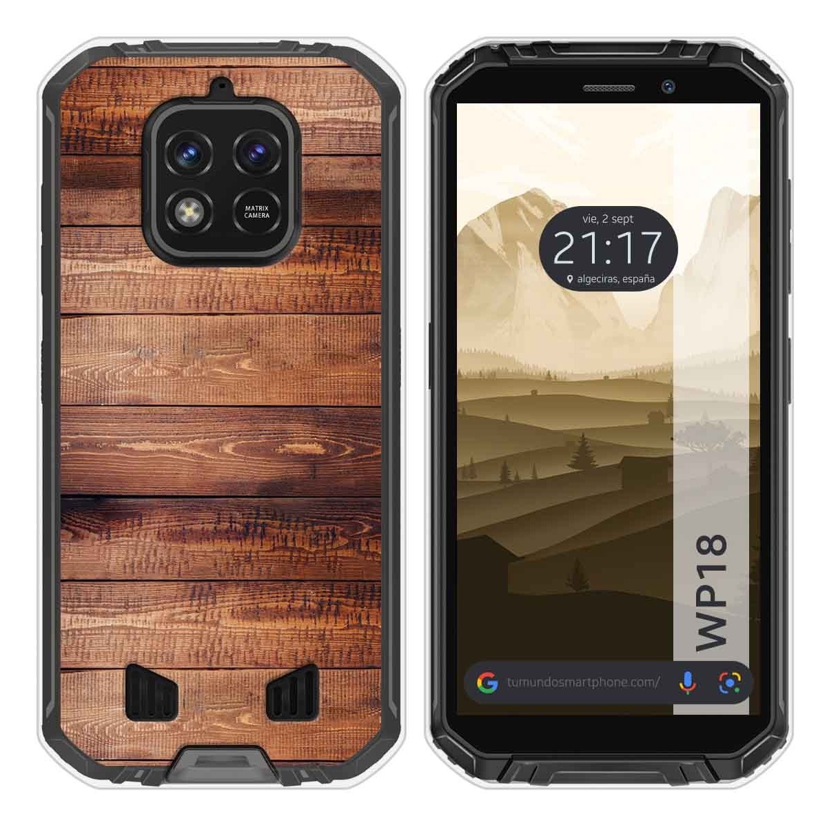 Funda Silicona para Oukitel WP18 (2022) diseño Madera 02 Dibujos