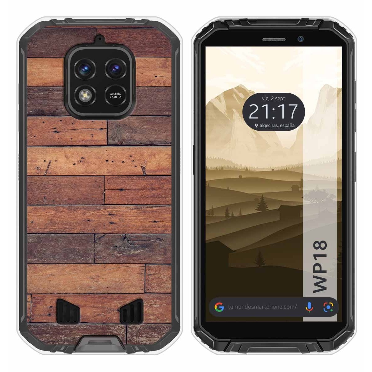 Funda Silicona para Oukitel WP18 (2022) diseño Madera 03 Dibujos