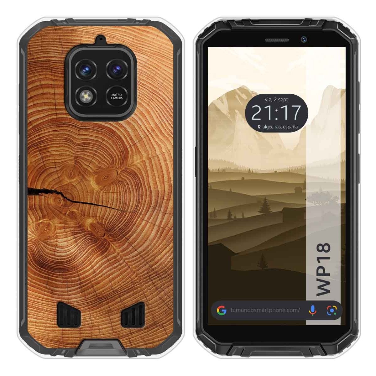 Funda Silicona para Oukitel WP18 (2022) diseño Madera 04 Dibujos