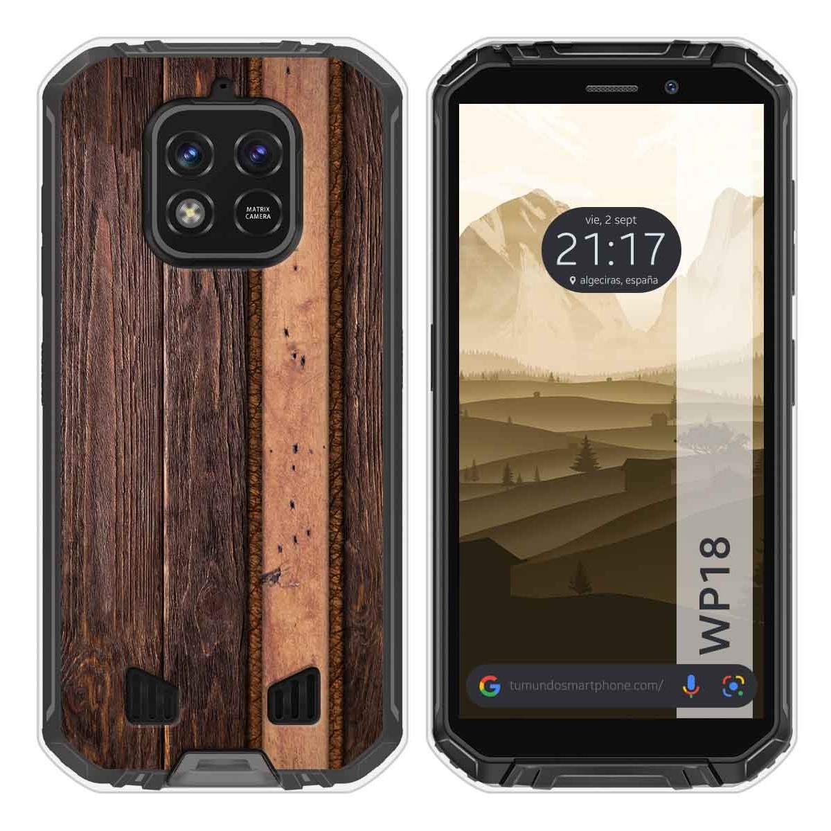 Funda Silicona para Oukitel WP18 (2022) diseño Madera 05 Dibujos