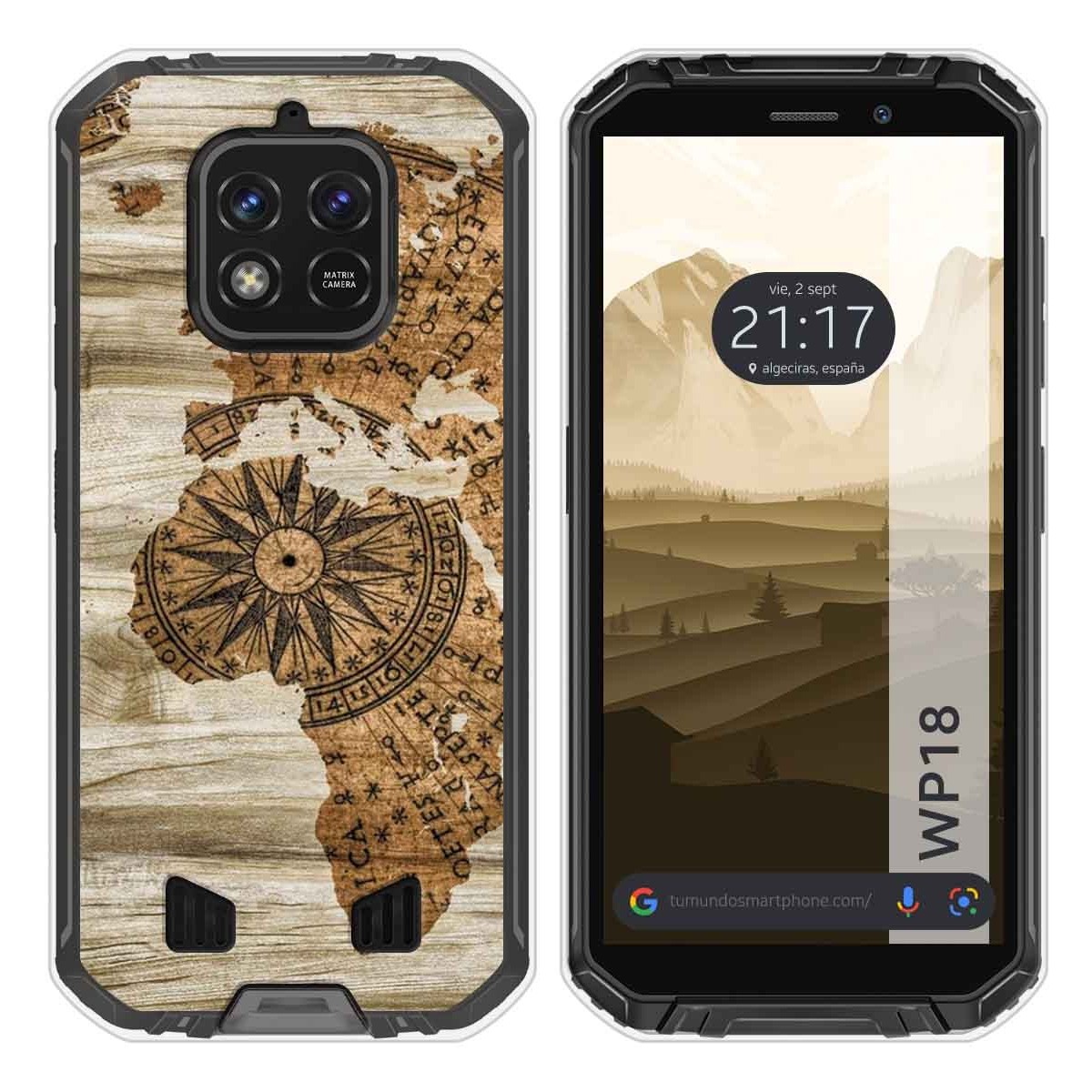 Funda Silicona para Oukitel WP18 (2022) diseño Madera 07 Dibujos