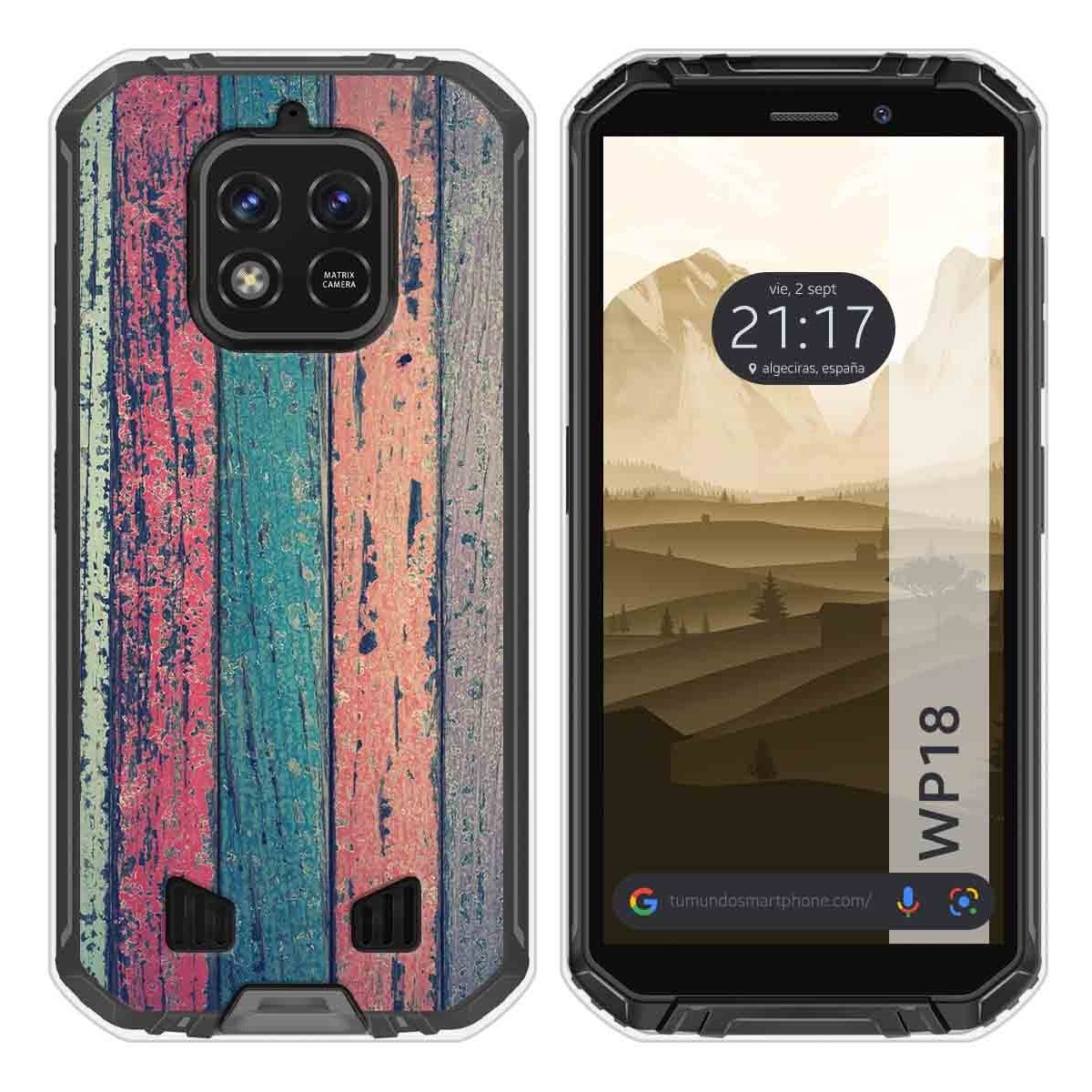 Funda Silicona para Oukitel WP18 (2022) diseño Madera 10 Dibujos