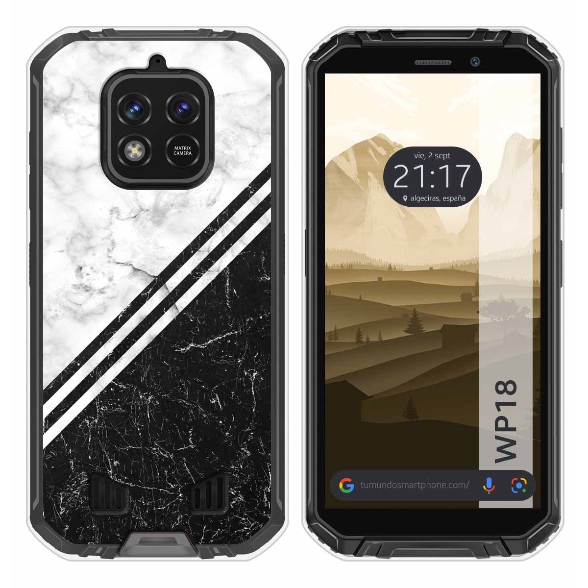 Funda Silicona para Oukitel WP18 (2022) diseño Mármol 01 Dibujos