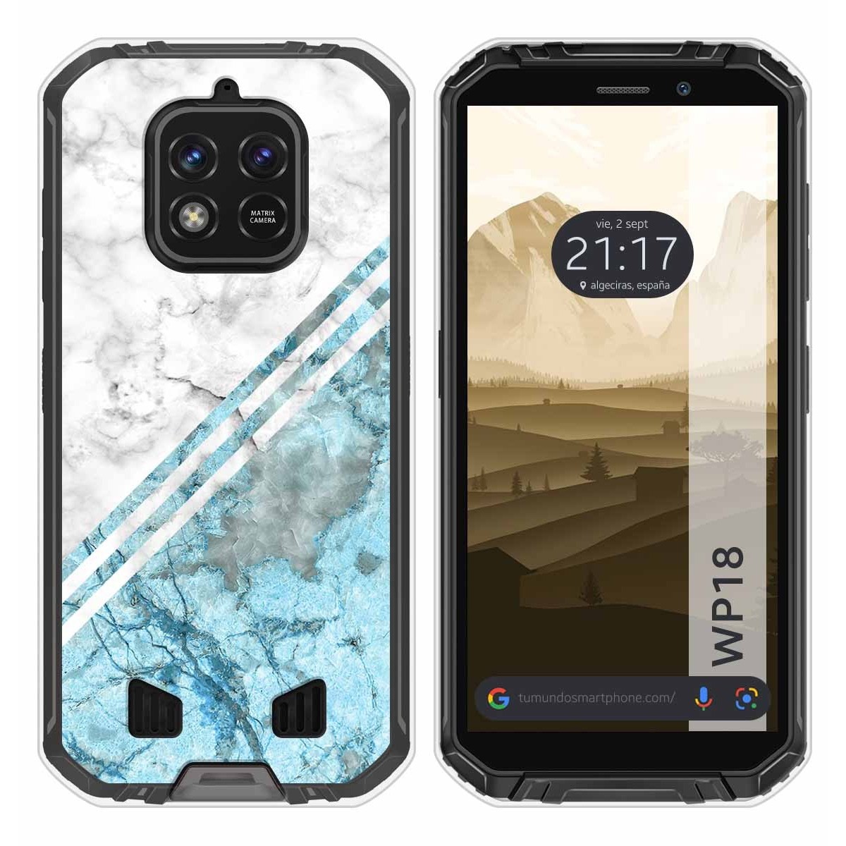 Funda Silicona para Oukitel WP18 (2022) diseño Mármol 02 Dibujos
