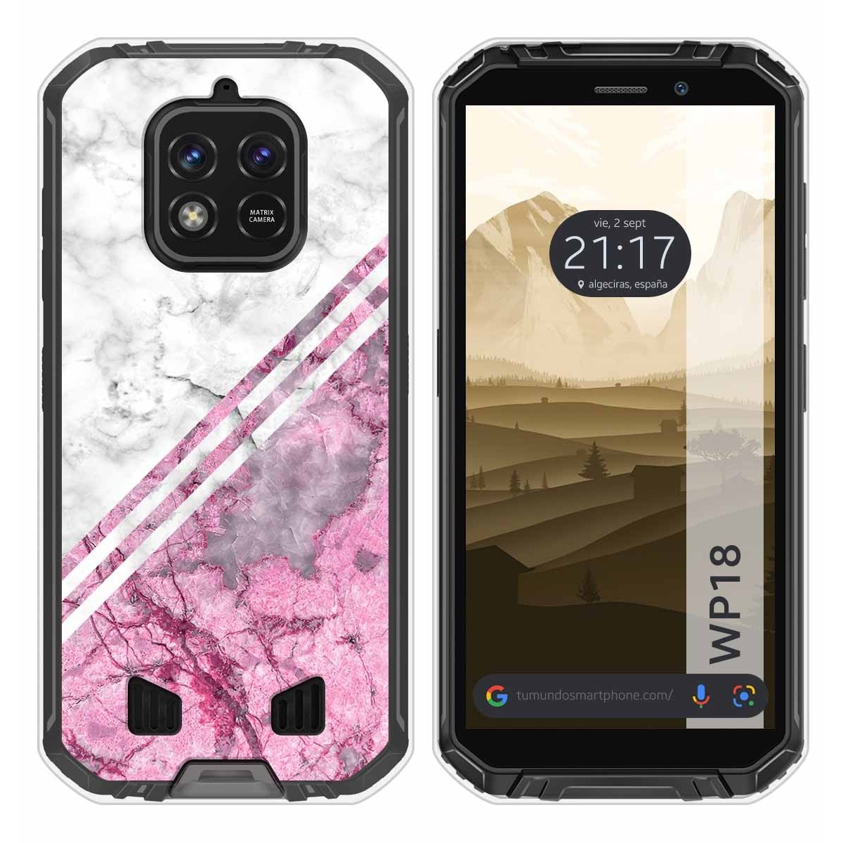 Funda Silicona para Oukitel WP18 (2022) diseño Mármol 03 Dibujos