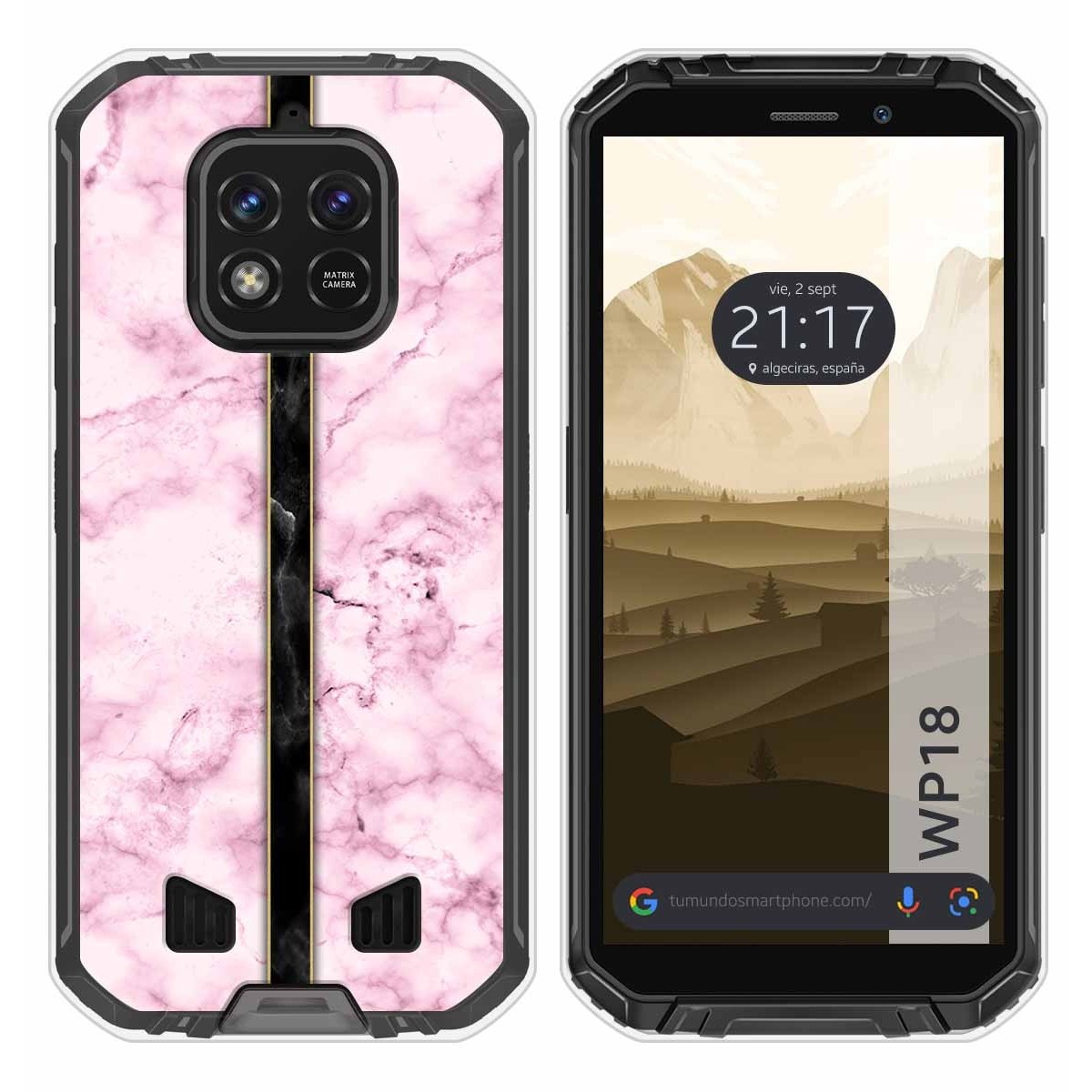 Funda Silicona para Oukitel WP18 (2022) diseño Mármol 04 Dibujos