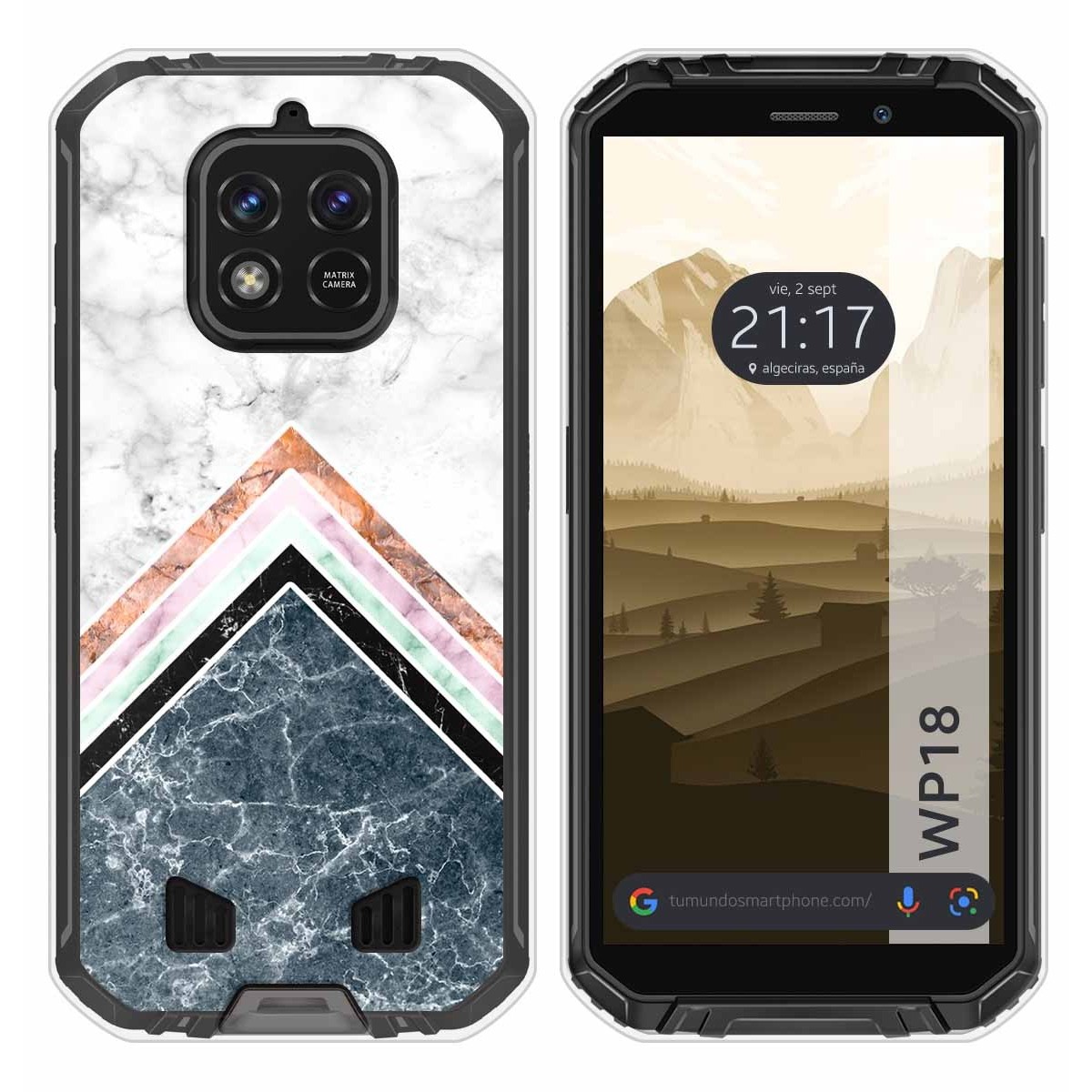 Funda Silicona para Oukitel WP18 (2022) diseño Mármol 05 Dibujos