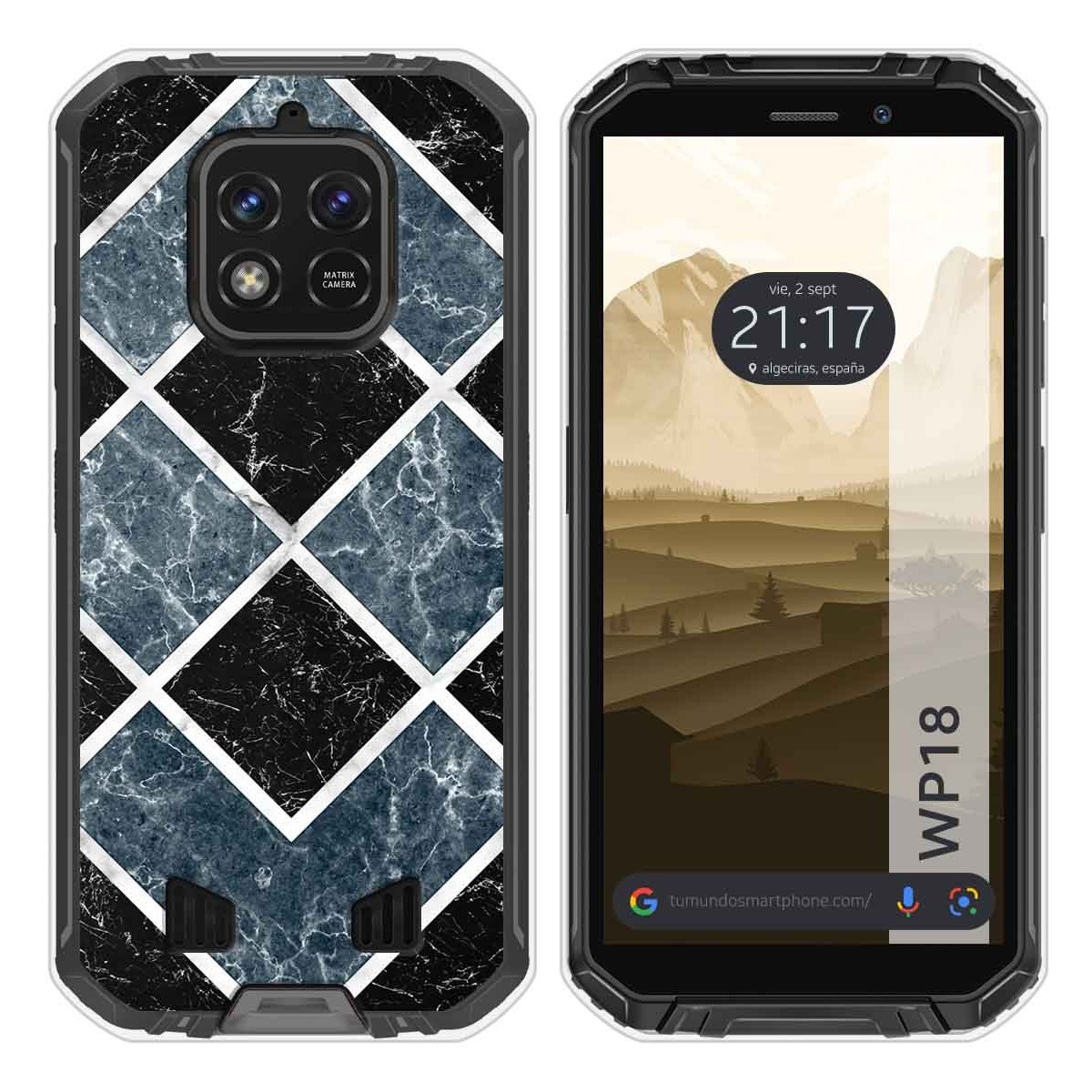 Funda Silicona para Oukitel WP18 (2022) diseño Mármol 06 Dibujos