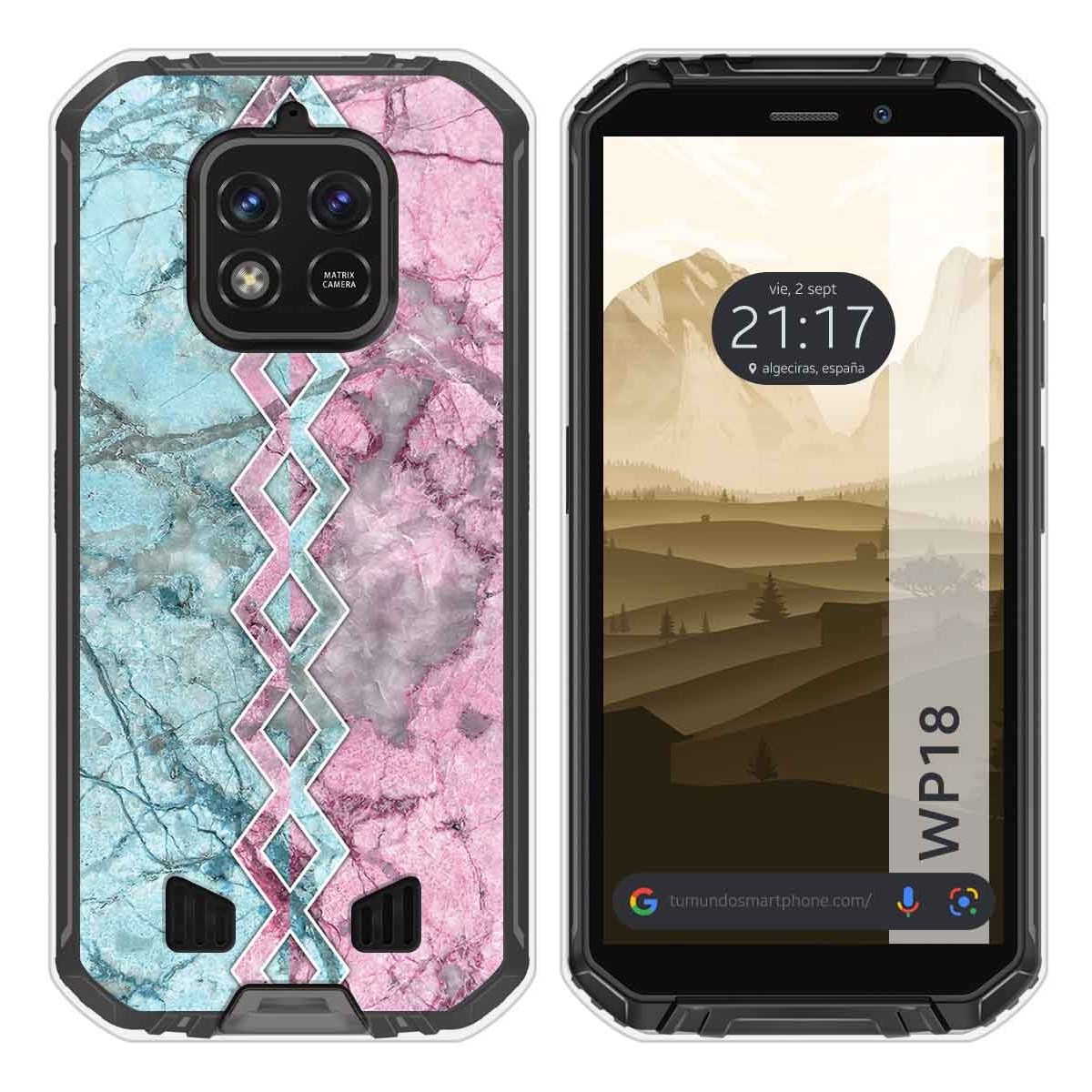 Funda Silicona para Oukitel WP18 (2022) diseño Mármol 08 Dibujos