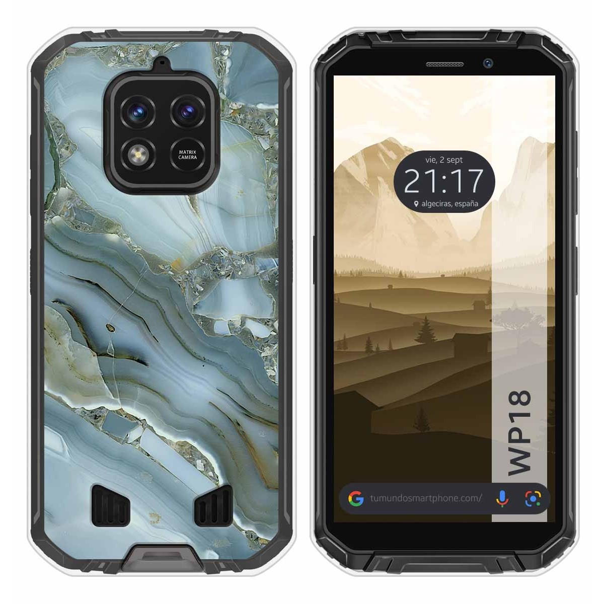 Funda Silicona para Oukitel WP18 (2022) diseño Mármol 09 Dibujos