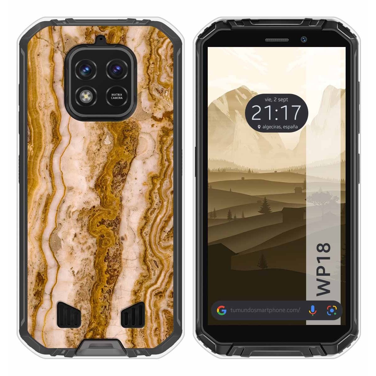 Funda Silicona para Oukitel WP18 (2022) diseño Mármol 10 Dibujos