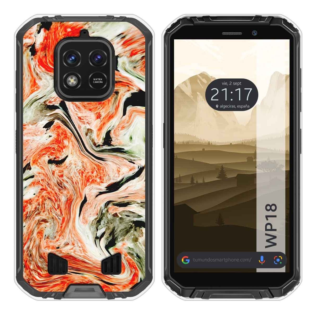 Funda Silicona para Oukitel WP18 (2022) diseño Mármol 12 Dibujos