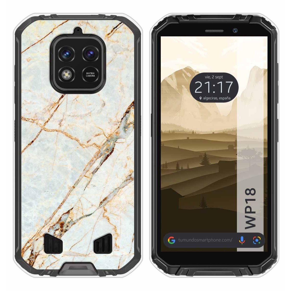 Funda Silicona para Oukitel WP18 (2022) diseño Mármol 13 Dibujos