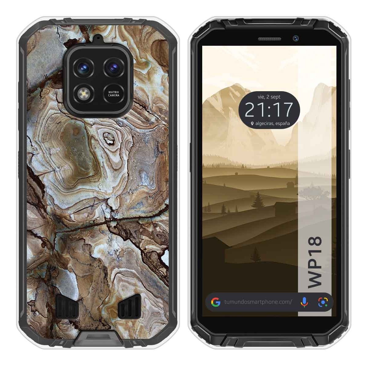 Funda Silicona para Oukitel WP18 (2022) diseño Mármol 14 Dibujos
