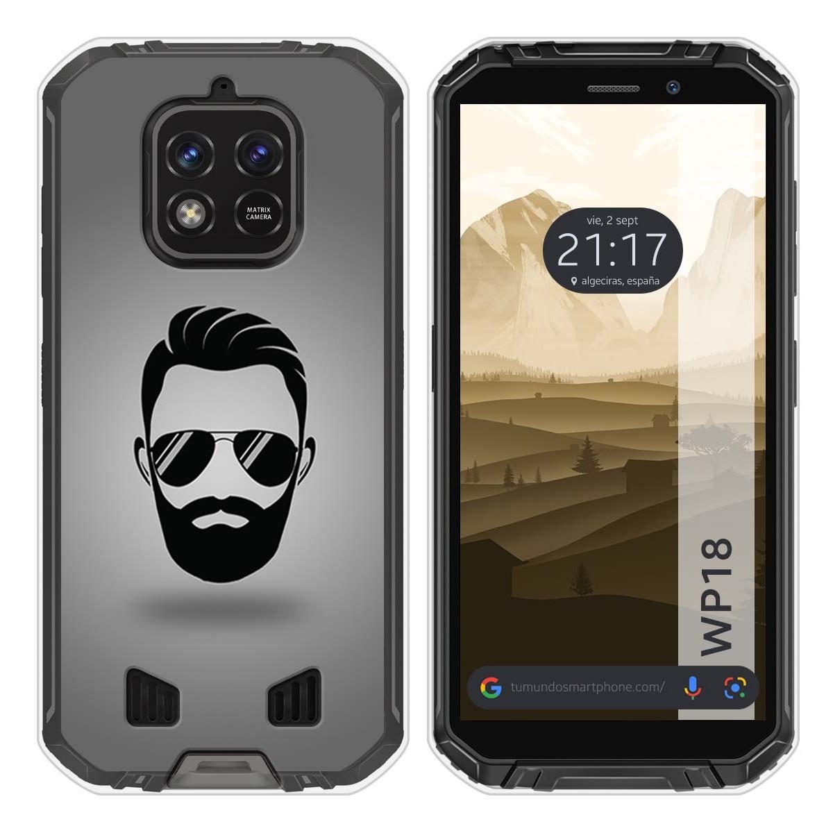 Funda Silicona para Oukitel WP18 (2022) diseño Barba Dibujos
