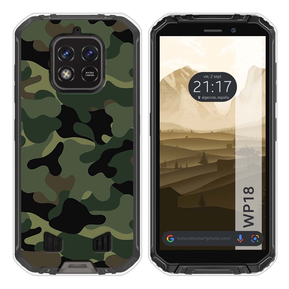 Funda Silicona para Oukitel WP18 (2022) diseño Camuflaje Dibujos