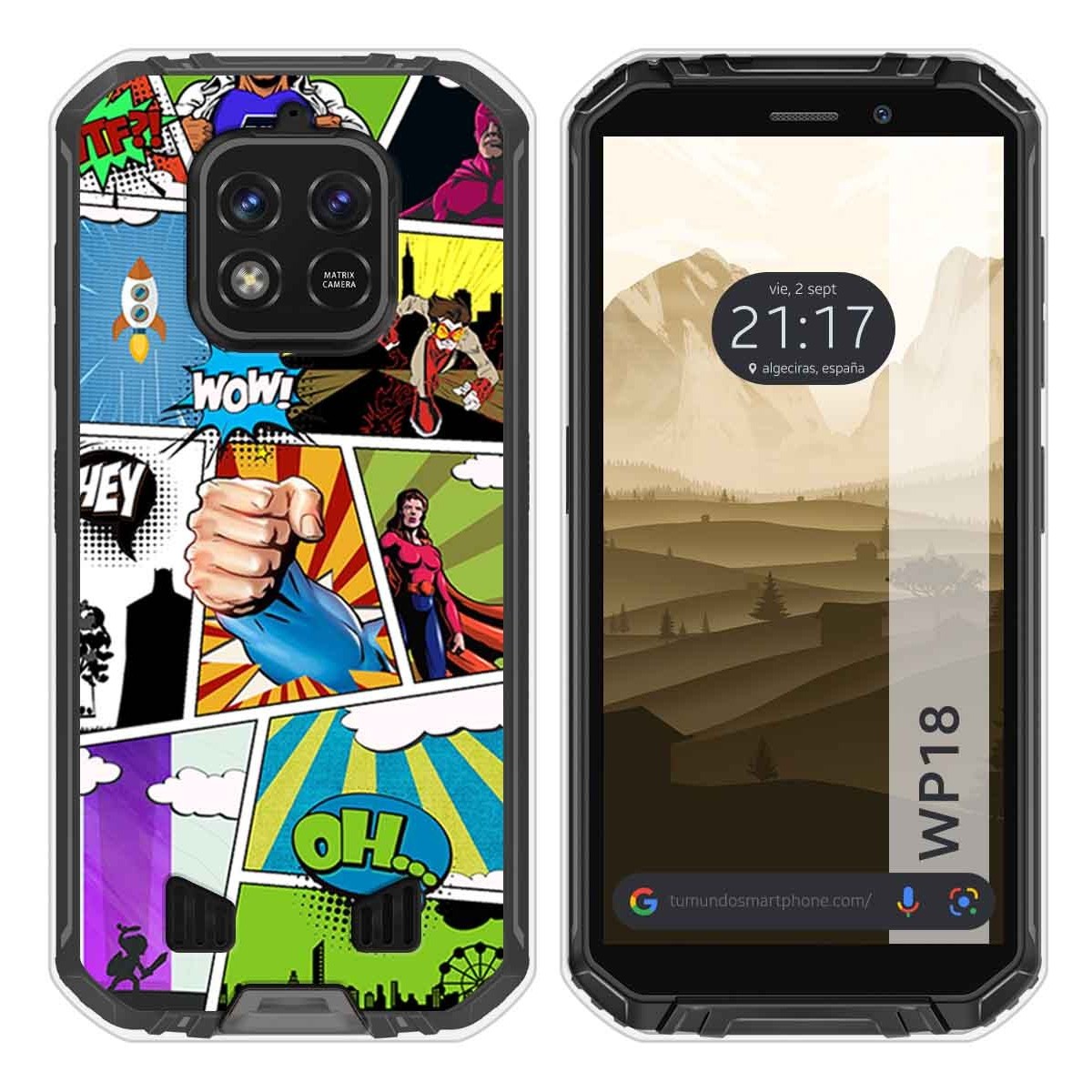 Funda Silicona para Oukitel WP18 (2022) diseño Comic Dibujos