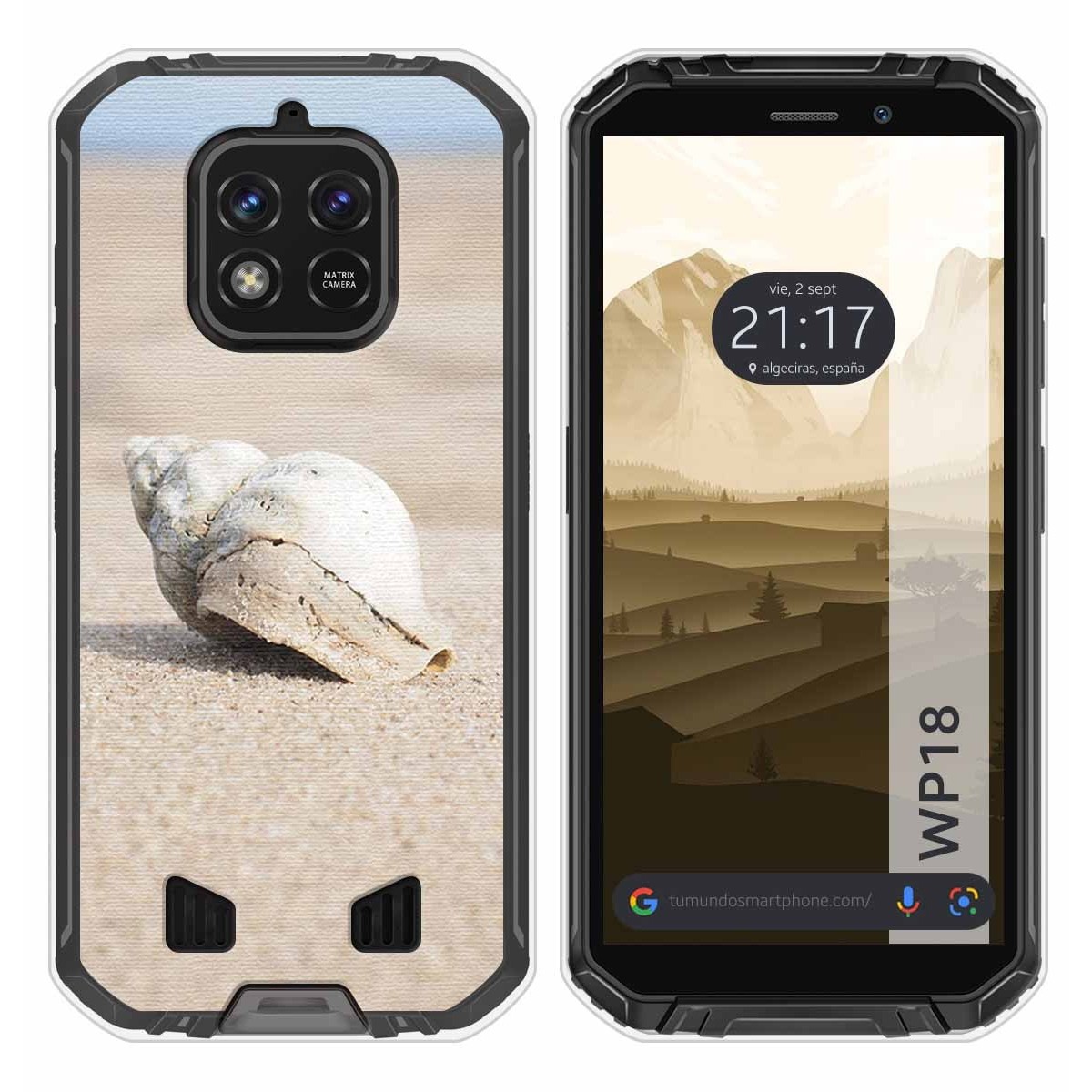 Funda Silicona para Oukitel WP18 (2022) diseño Concha Dibujos