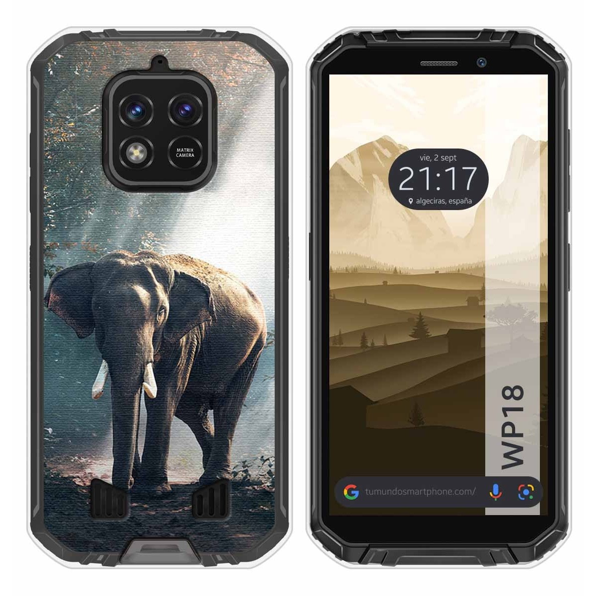Funda Silicona para Oukitel WP18 (2022) diseño Elefante Dibujos