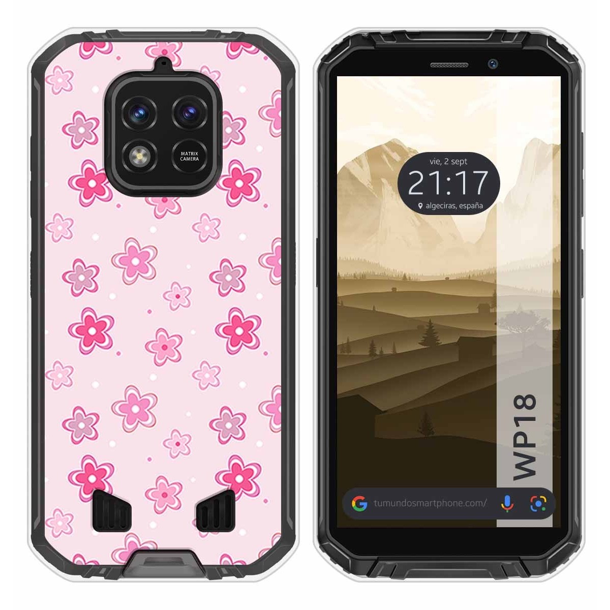 Funda Silicona para Oukitel WP18 (2022) diseño Flores Dibujos