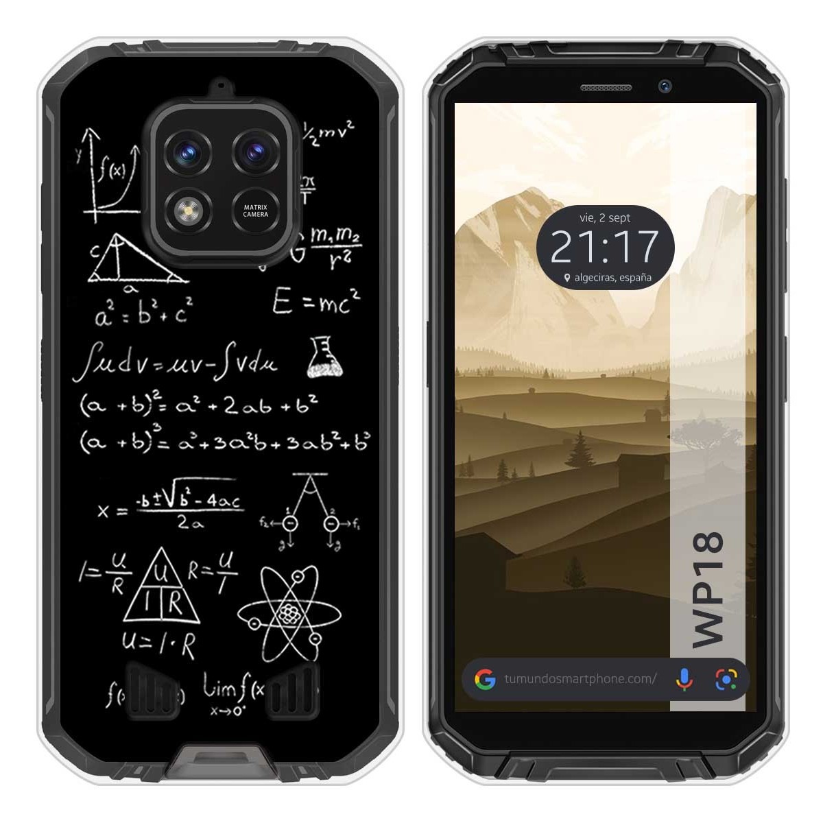Funda Silicona para Oukitel WP18 (2022) diseño Formulas Dibujos