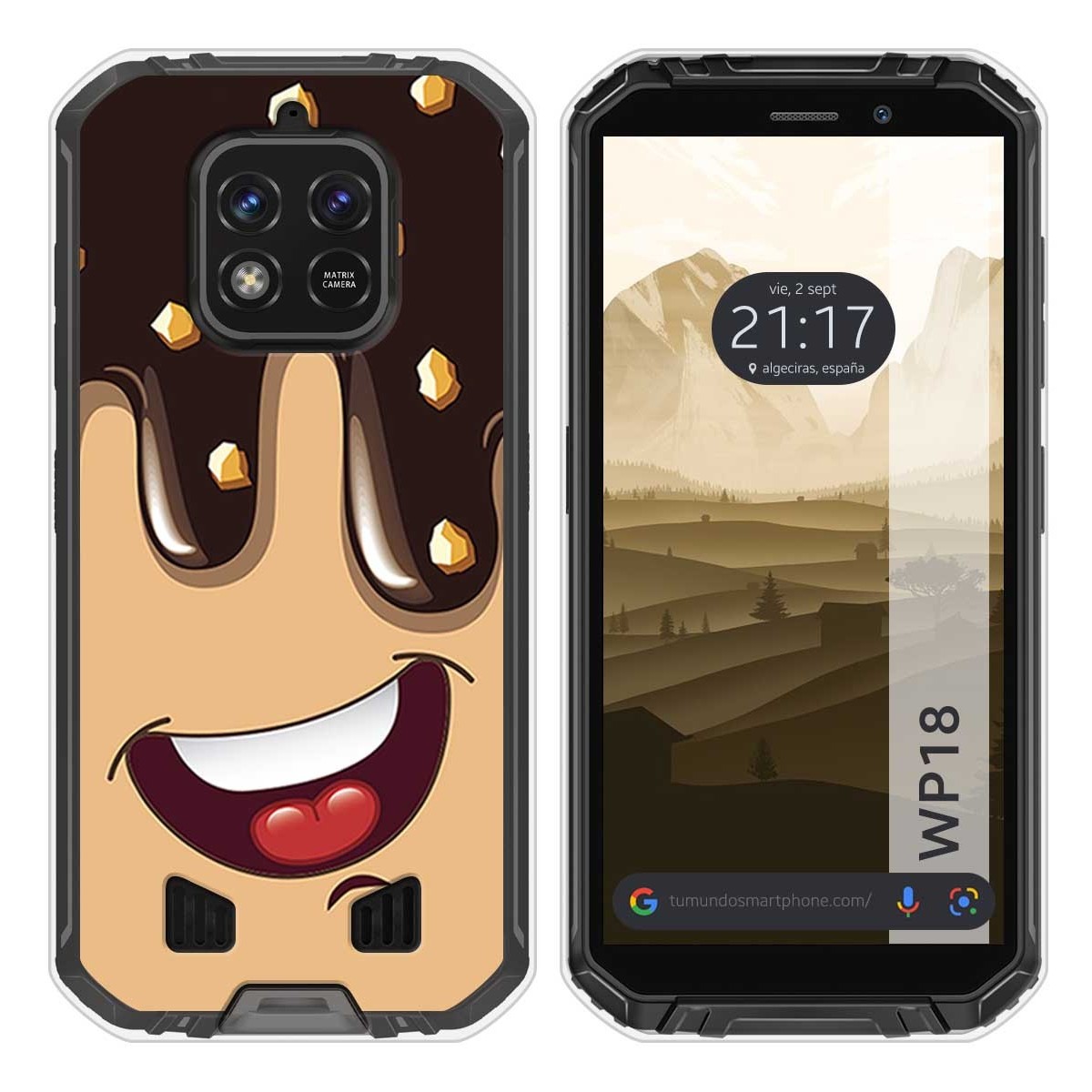 Funda Silicona para Oukitel WP18 (2022) diseño Helado Chocolate Dibujos