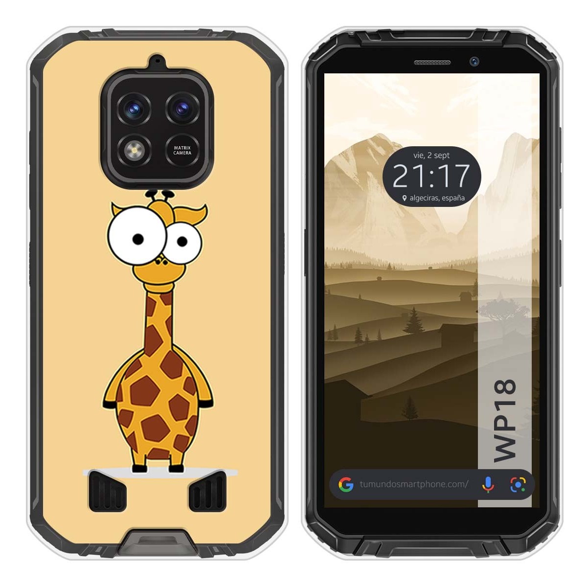 Funda Silicona para Oukitel WP18 (2022) diseño Jirafa Dibujos