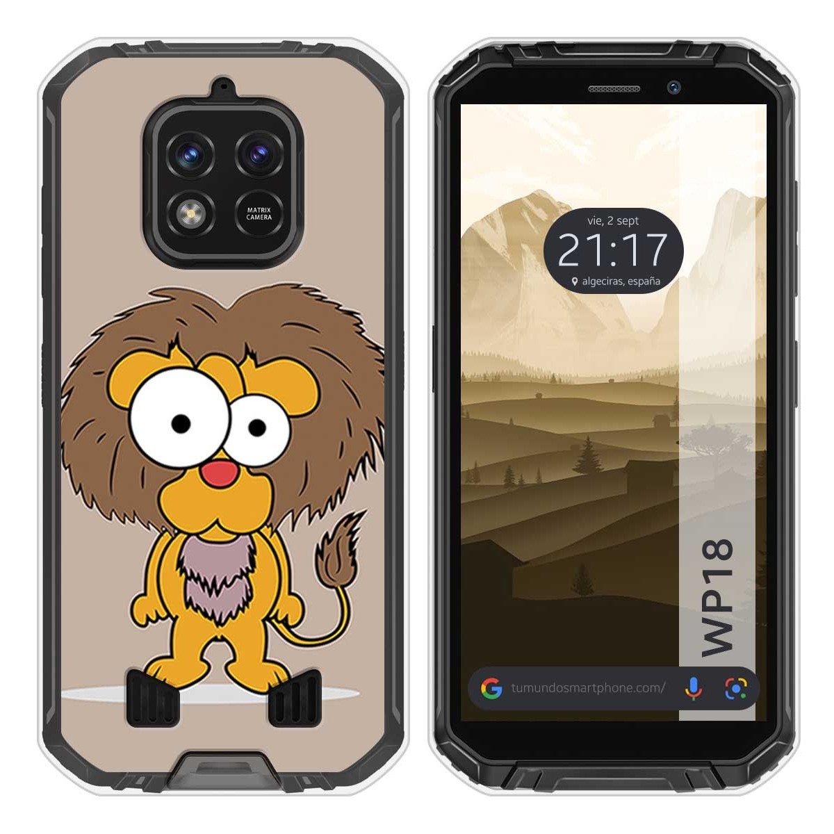 Funda Silicona para Oukitel WP18 (2022) diseño Leon Dibujos