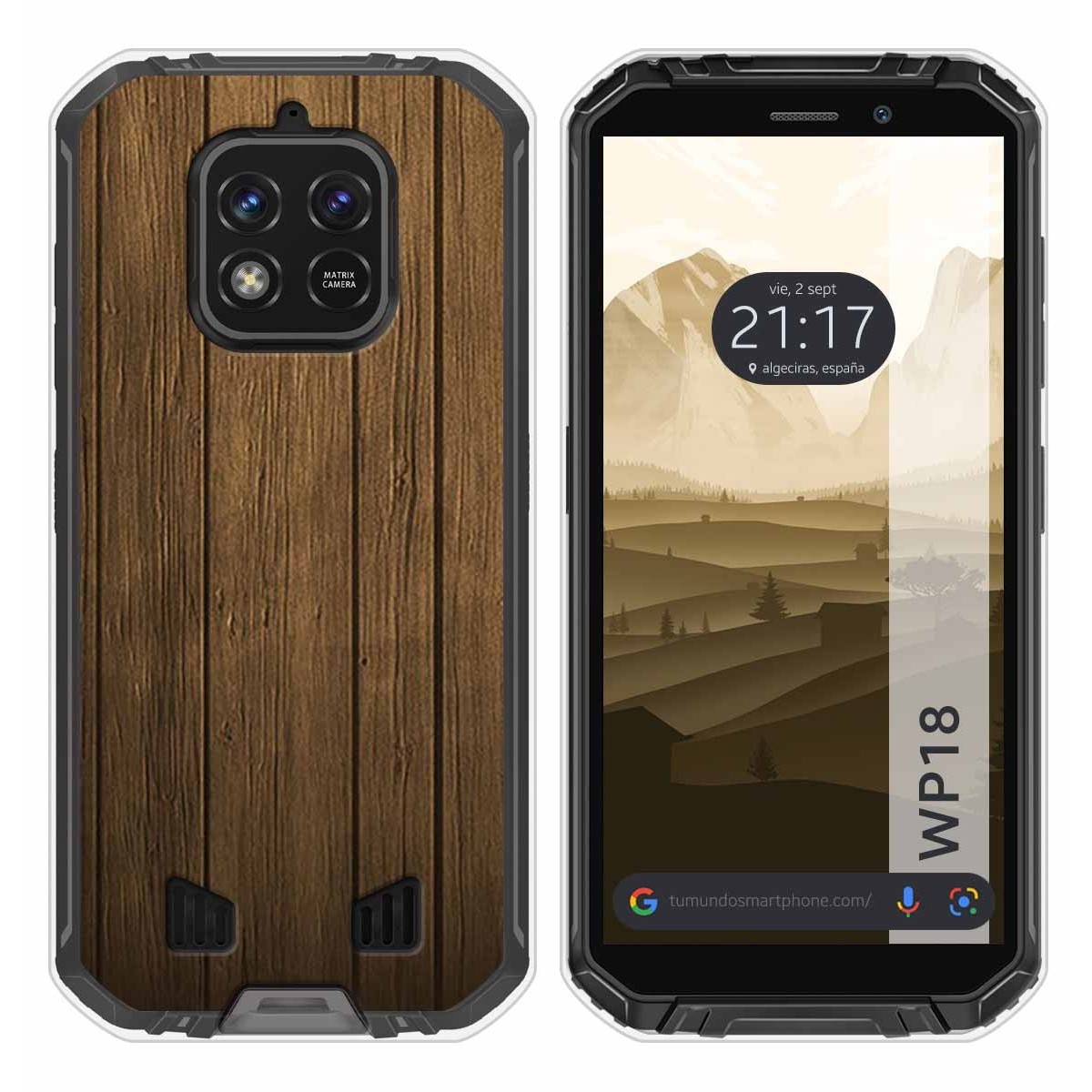 Funda Silicona para Oukitel WP18 (2022) diseño Madera Dibujos