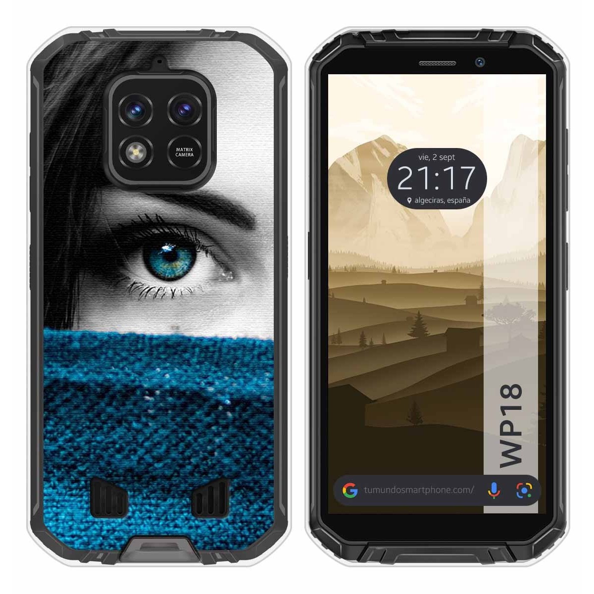 Funda Silicona para Oukitel WP18 (2022) diseño Ojo Dibujos
