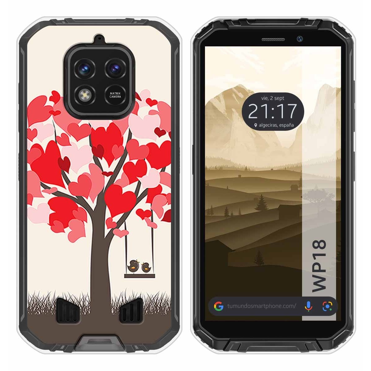 Funda Silicona para Oukitel WP18 (2022) diseño Pajaritos Dibujos