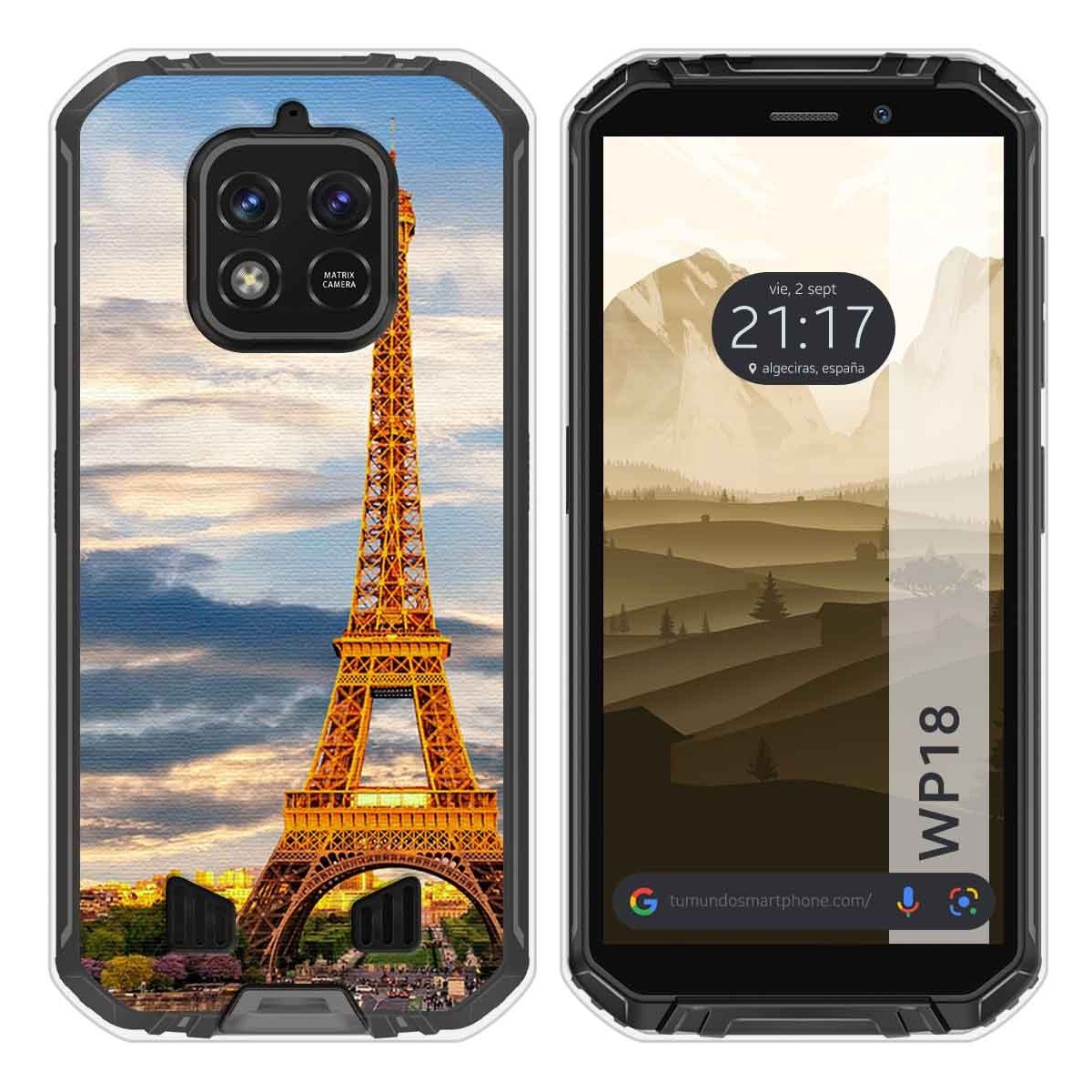 Funda Silicona para Oukitel WP18 (2022) diseño Paris Dibujos