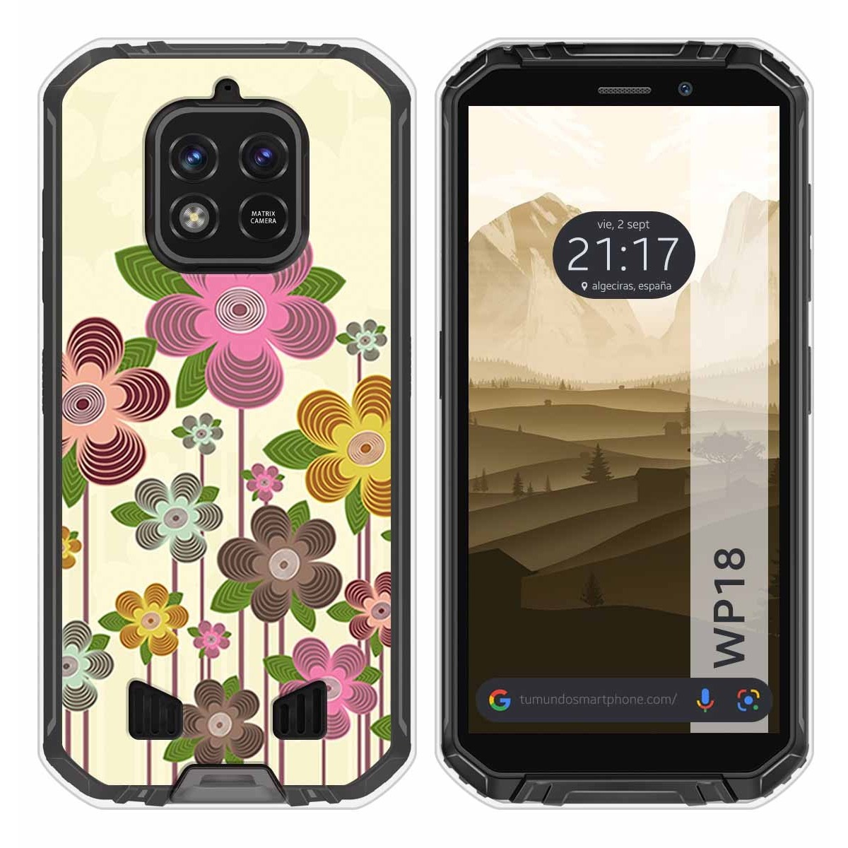 Funda Silicona para Oukitel WP18 (2022) diseño Primavera En Flor Dibujos