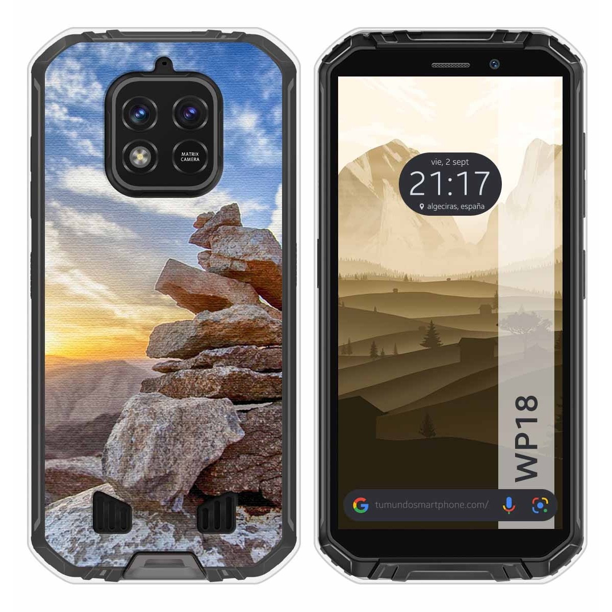 Funda Silicona para Oukitel WP18 (2022) diseño Sunset Dibujos