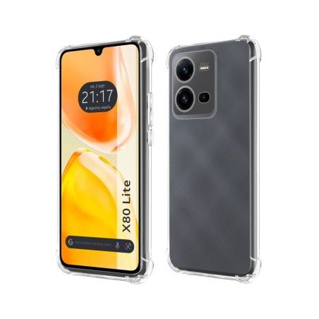 Funda Silicona Antigolpes Transparente para Vivo X80 Lite 5G