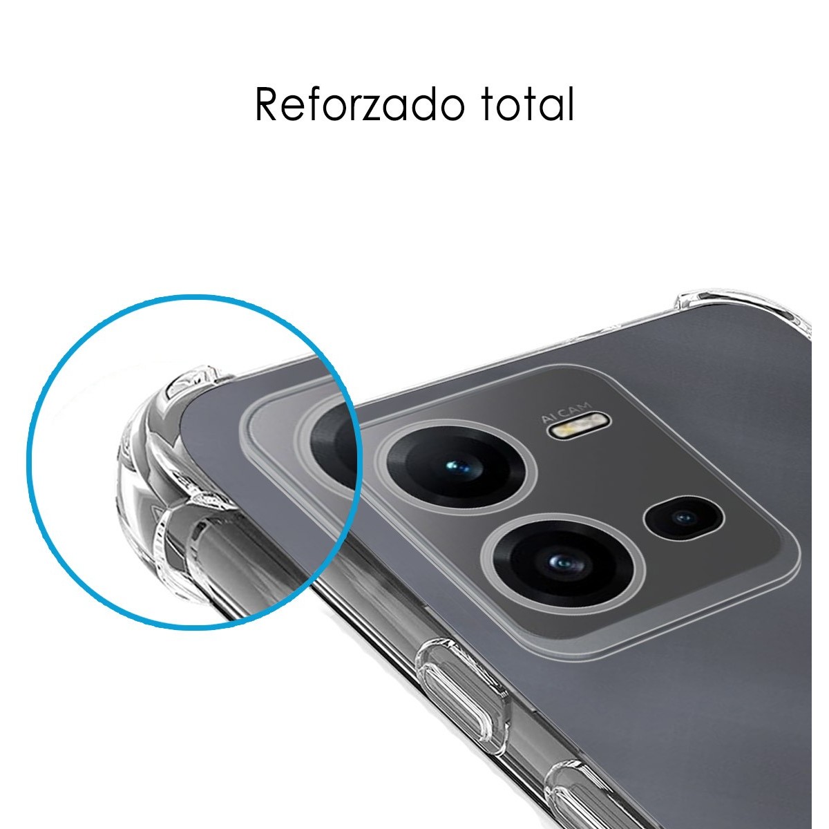 Funda Silicona Antigolpes Transparente para Vivo X80 Lite 5G