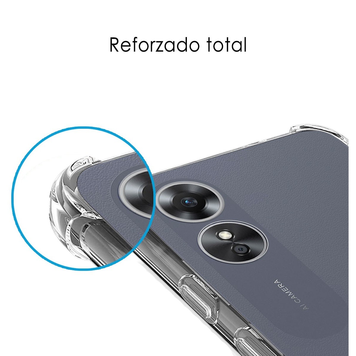 Funda Silicona Antigolpes Transparente para Oppo A17