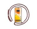 Funda Colgante Transparente para Vivo X80 Lite 5G con Cordon Rosa / Dorado
