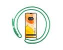 Funda Colgante Transparente para Vivo X80 Lite 5G con Cordon Verde Agua