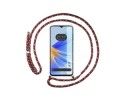 Funda Colgante Transparente para Oppo A17 con Cordon Rosa / Dorado