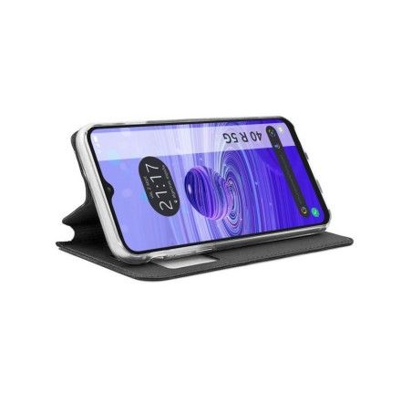 Funda Libro Soporte con Ventana para TCL 40 R 5G color Negra