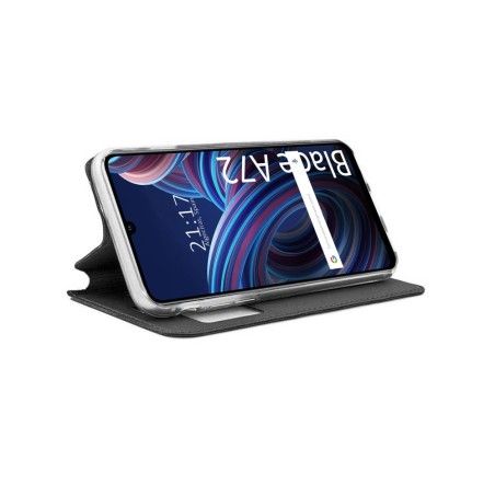 Funda Libro Soporte con Ventana para Zte Blade A72 5G color Negra