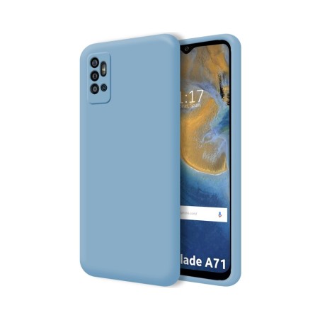 Funda Silicona Líquida Ultra Suave para ZTE Blade A71 color Azul